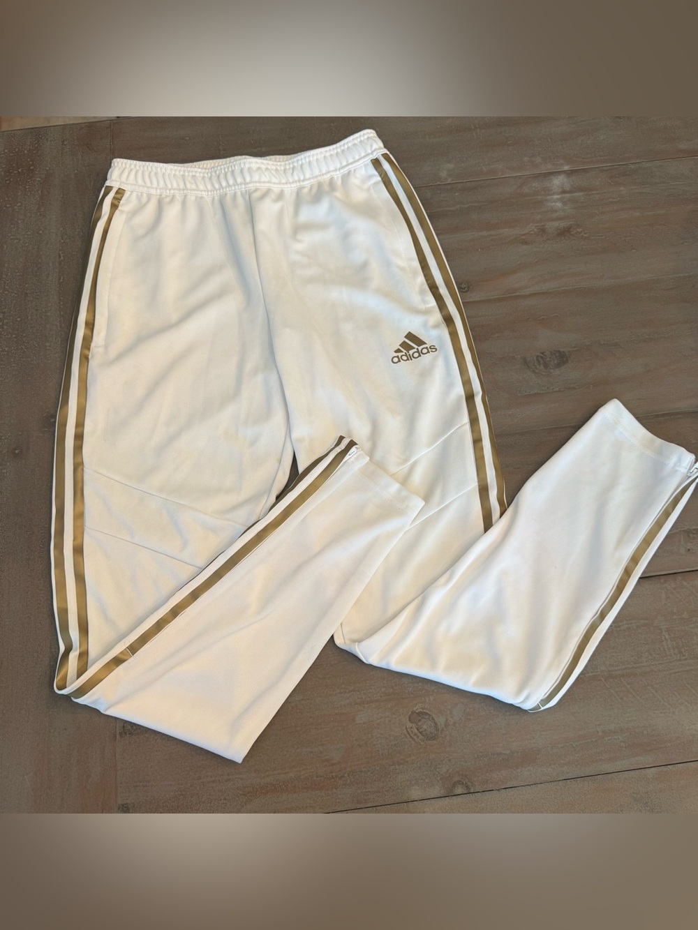 Adidas Tiro 19 Training Track Pants Cream Gold Sz S Preowned